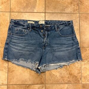 Universal Thread - Mid Rise 90s Baggy Jean Shorts - Dark Wash